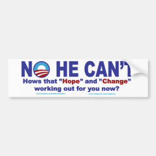 No-HE-CAN't Bumper Sticker