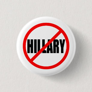 “NO HILLARY” 1.25-inch 1 Inch Round Button
