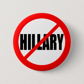 “NO HILLARY” 2.25-inch 2 Inch Round Button