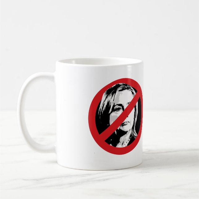 NO HILLARY CROSSED OUT.png Coffee Mug (Left)
