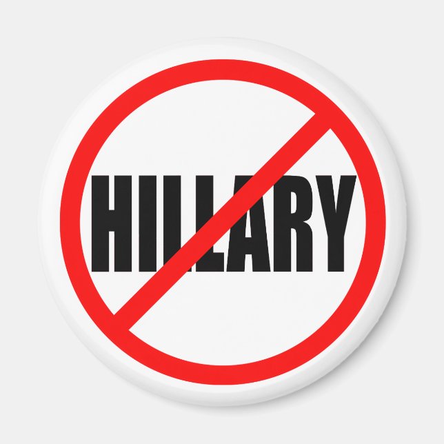 “NO HILLARY” MAGNET (Front)