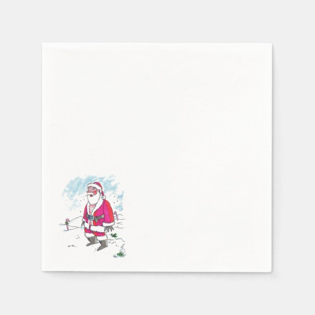 No Ho-Ho-Ho cocktail paper napkins (Front)