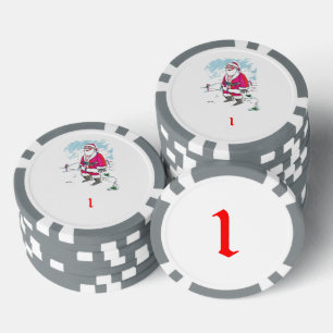 No Ho Ho Ho grey 1 striped poker chip