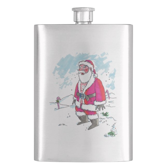 No Ho-Ho-Ho stainless steel flask (Front)