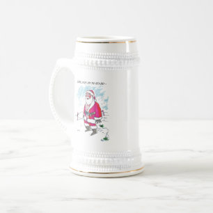 No Ho-Ho-Ho w text white stein w gold trim