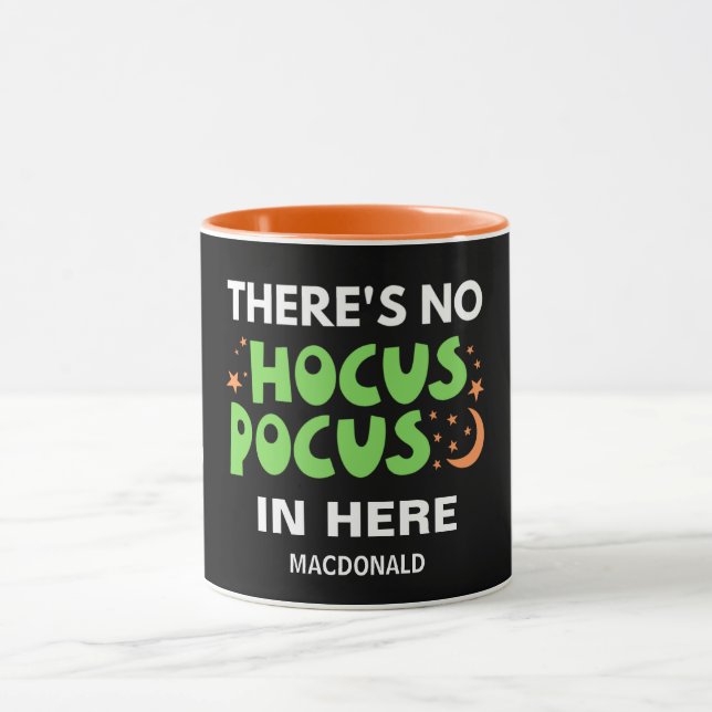 NO HOCUS POCUS Personalized Christian Halloween Mug (Center)
