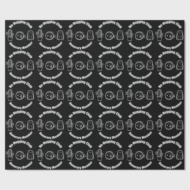 No Hugging Club Wrapping Paper (Flat)
