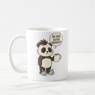 No Hugs Before Breakfast – Funny Sleepy Panda Mug