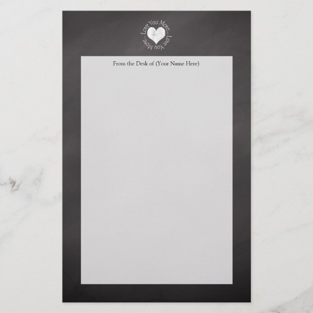 No, I Love You More Stationery (Front)