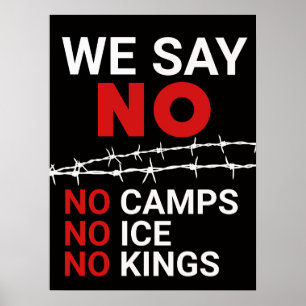 No ICE No Camps No Kings DOWNLOAD Sign Poster