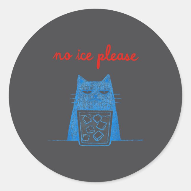 No Ice Please Cat Abolish Chinga La Migra Meme Fun Classic Round Sticker (Front)