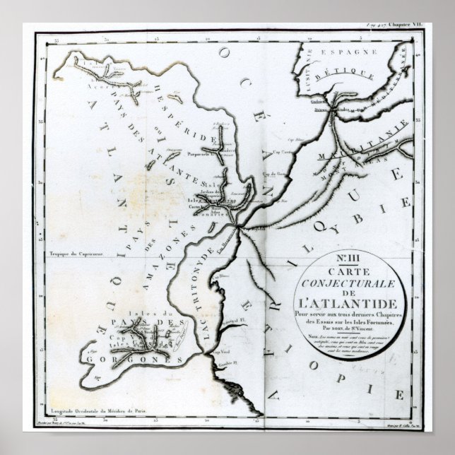 No. III Conjectural Map of the Island of Poster (Front)
