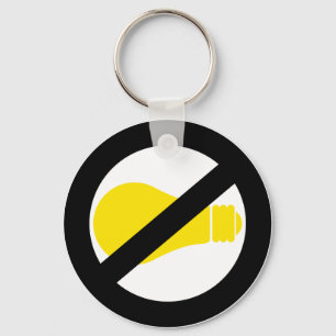 no incandescent bulbs keychain