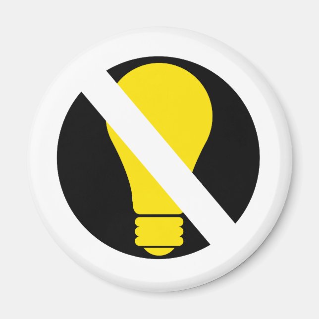 no incandescent bulbs magnet (Front)