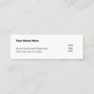 No Instrument-Shaped Objects Logo Mini Business Card