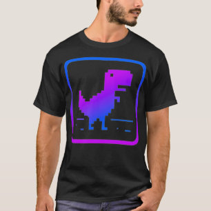 No Internet Dinosaur Graphic Design T-Shirt