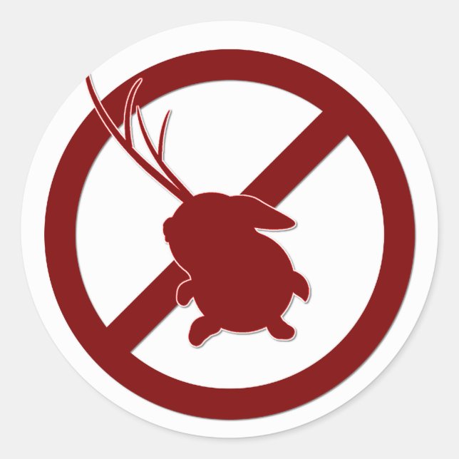 No Jackalopes Classic Round Sticker (Front)