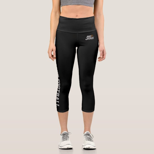 No Joke Football High Waist Capris (Front)