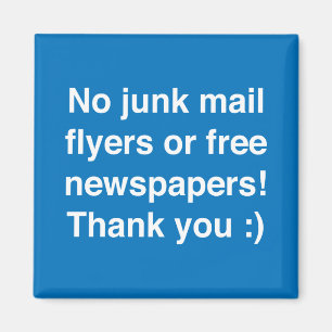 No junk mail magnetic sign! magnet