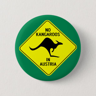 No Kangaroos In Austria 2 Inch Round Button