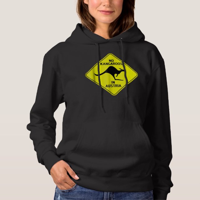 No Kangaroos In Austria Hoodie (Front)