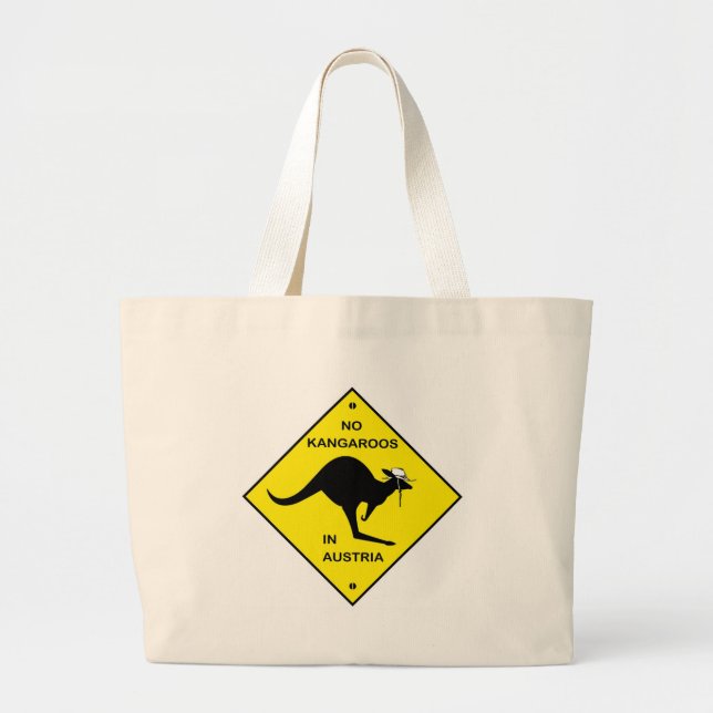 No kangaroos in Austria! Large Tote Bag (Front)