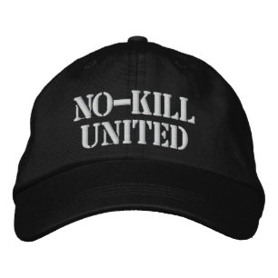 NO-KILL UNITED : HAT-WHT EMBROIDERED HAT
