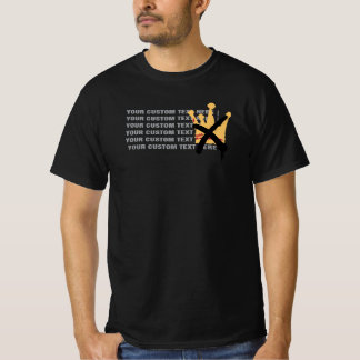 No King Anti Monarchy Custom Protest GRAY (chest) T-Shirt