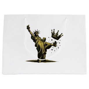 No King in America Liberity Status Pro Democrat Large Gift Bag
