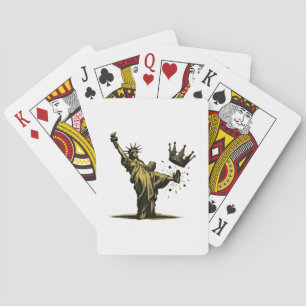 No King in America Liberity Status Pro Democrat Playing Cards