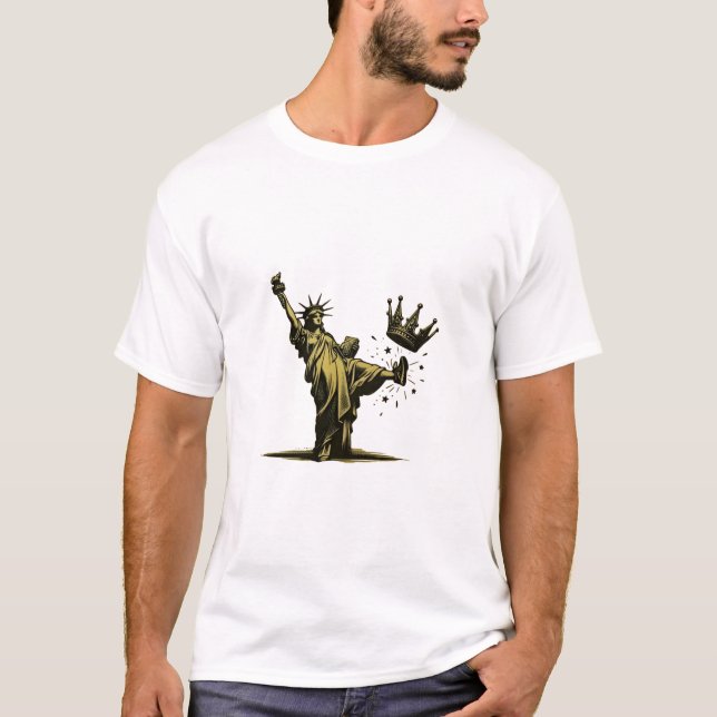No King in America Liberity Status Pro Democrat T-Shirt (Front)