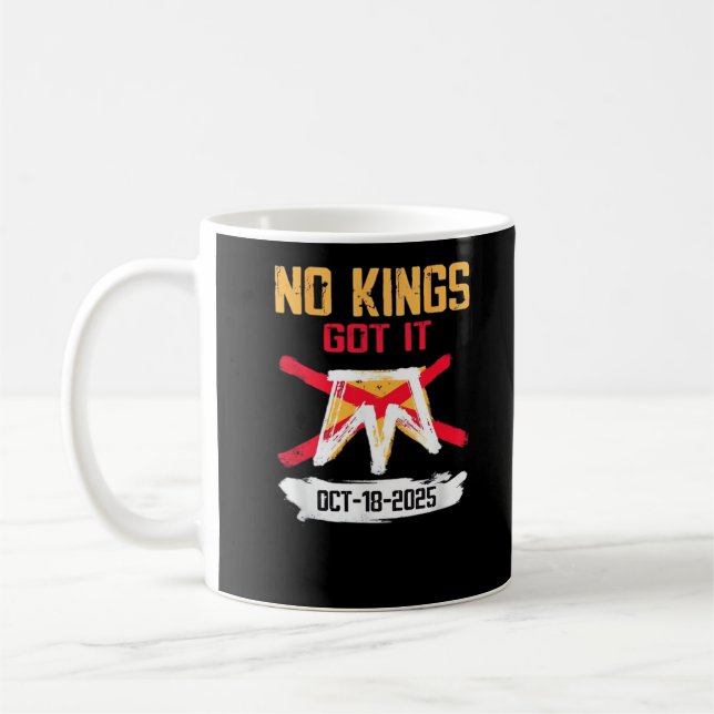 No King Patriotic Freedom No Kings In America Crea Coffee Mug (Left)
