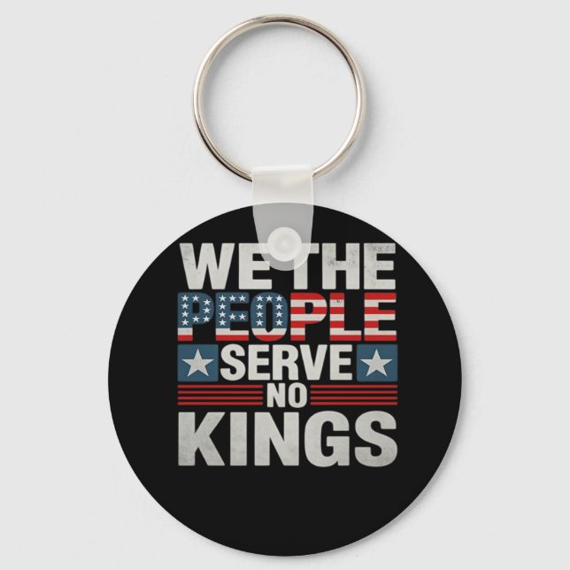 No King Patriotic Freedom No Kings In America Retr Keychain (Front)