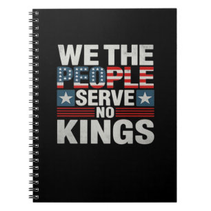 No King Patriotic Freedom No Kings In America Retr Notebook