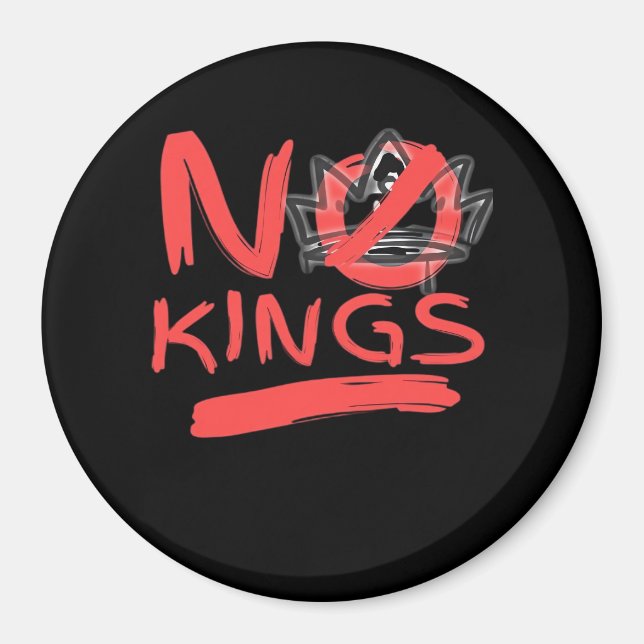 No King Simple Clean Design Magnet (Front)