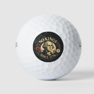 No King Since 1776 American Democracy Protest  Golf Balls