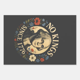 No King Since 1776 American Democracy Protest Wrapping Paper Sheet