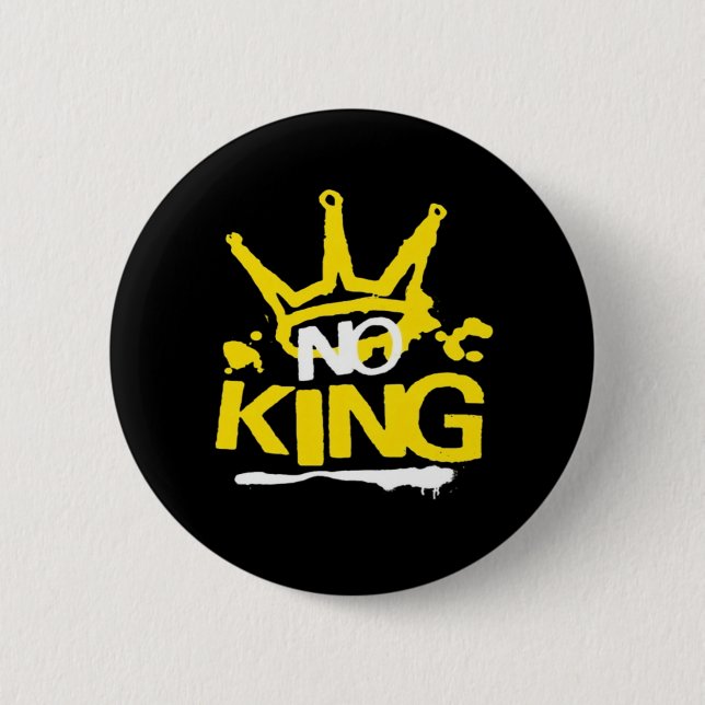 No King Vintage Style 2 Inch Round Button (Front)