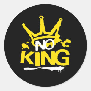 No King Vintage Style Classic Round Sticker