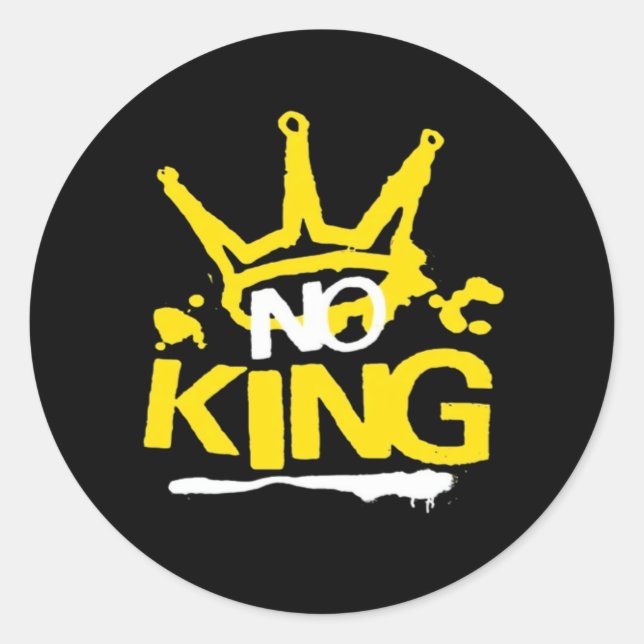 No King Vintage Style Classic Round Sticker (Front)