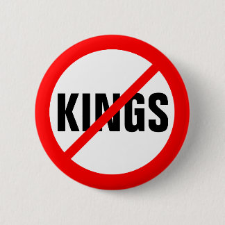 "NO KINGS" 2 INCH ROUND BUTTON