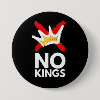 no kings 3 inch round button