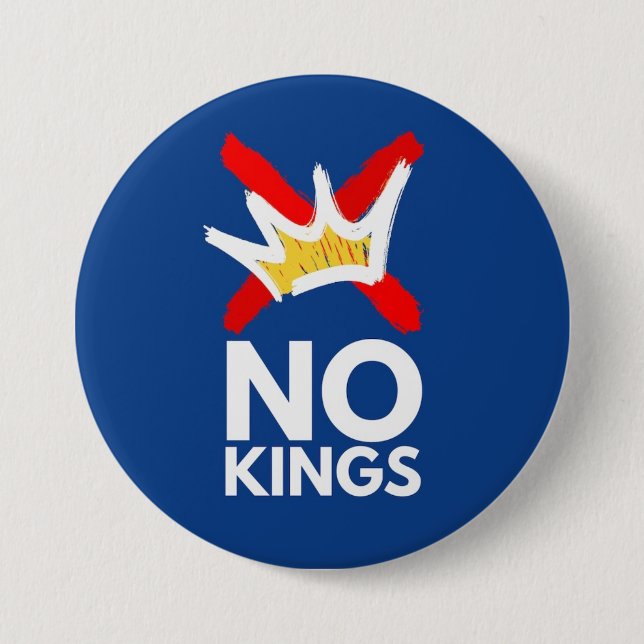 No Kings 3 Inch Round Button (Front)