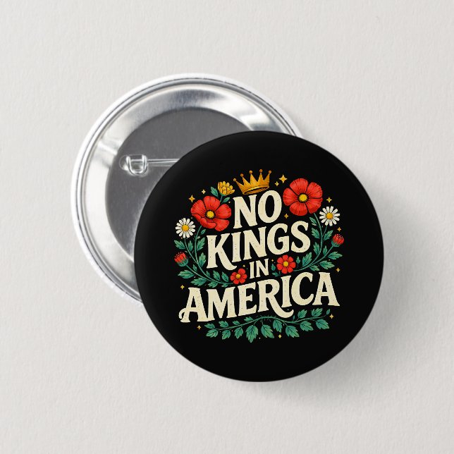 No Kings America 2 Inch Round Button (Front & Back)