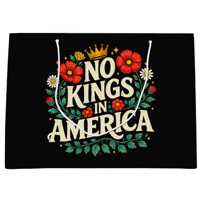 No Kings America Large Gift Bag (Front)