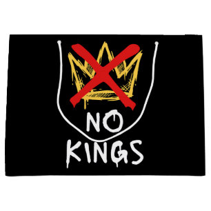 No Kings America Protest Democracy Anti-Trump I Large Gift Bag