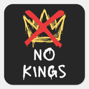 No Kings America Protest Democracy Anti-Trump I Square Sticker