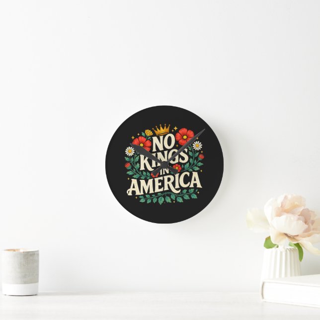 No Kings America Round Clock (Home)