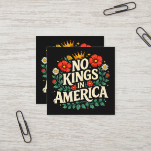No Kings America Square Business Card