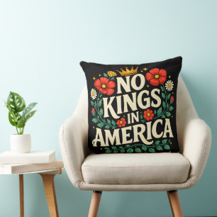 No Kings America Throw Pillow